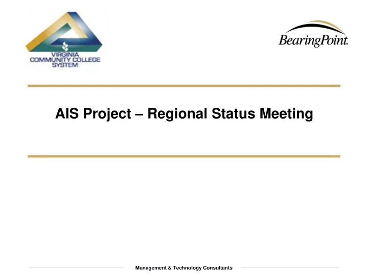 ais project regional status meeting