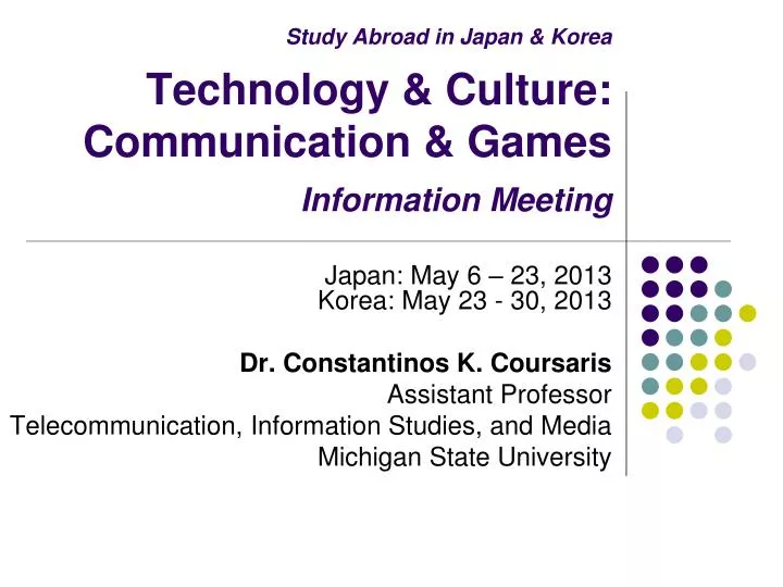 study abroad in japan korea technology culture communication games information meeting