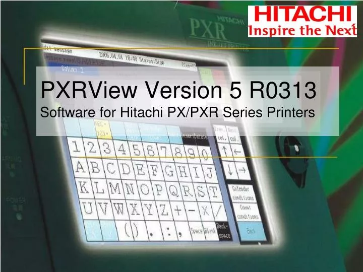pxrview version 5 r0313 software for hitachi px pxr series printers