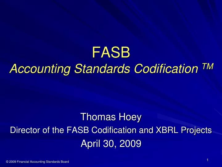 fasb accounting standards codification tm