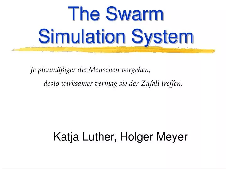 the swarm simulation system