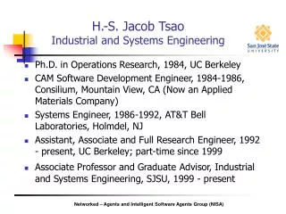 H.-S. Jacob Tsao Industrial and Systems Engineering