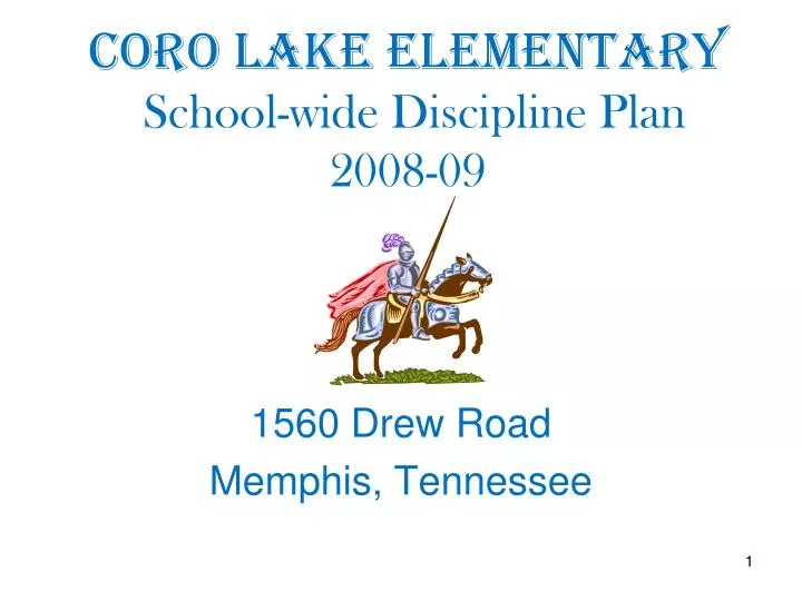 coro lake elementary school wide discipline plan 2008 09