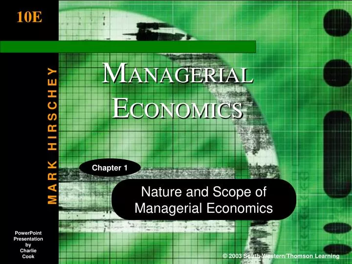 nature and scope of managerial economics