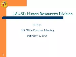 LAUSD Human Resources Division