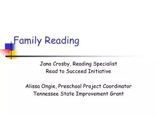 Family Reading