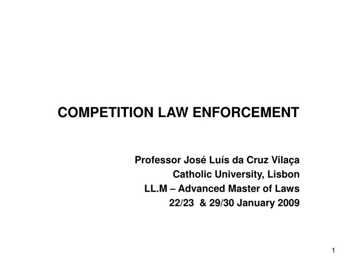competition law enforcement