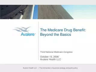 The Medicare Drug Benefit: Beyond the Basics