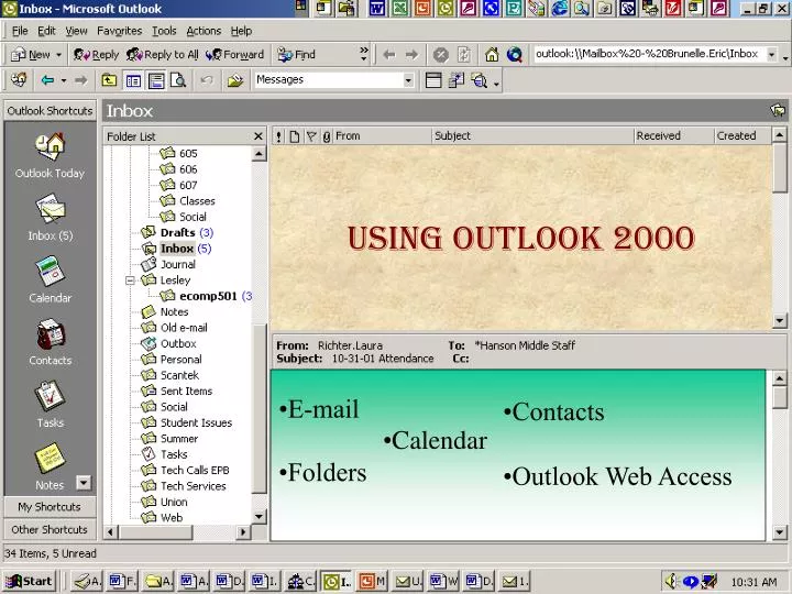 intro outlook show graphics of outlook
