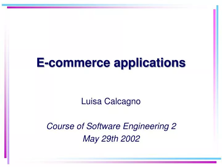 e commerce applications