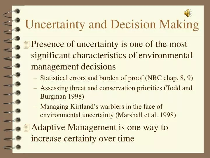 uncertainty and decision making