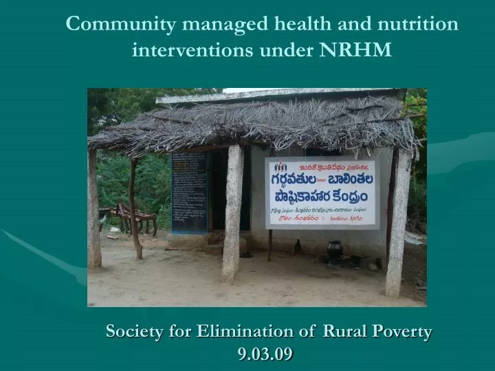 society for elimination of rural poverty 9 03 09