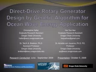 Direct-Drive Rotary Generator Design by Genetic Algorithm for Ocean Wave Energy Application