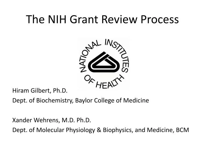 the nih grant review process