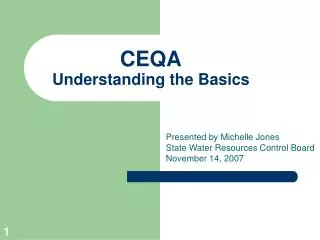CEQA Understanding the Basics