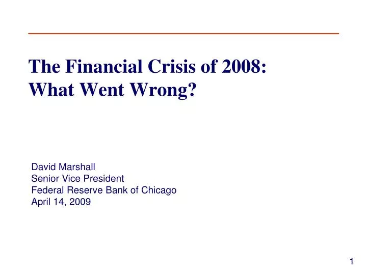 the financial crisis of 2008 what went wrong