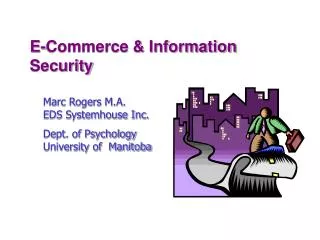 E-Commerce &amp; Information Security