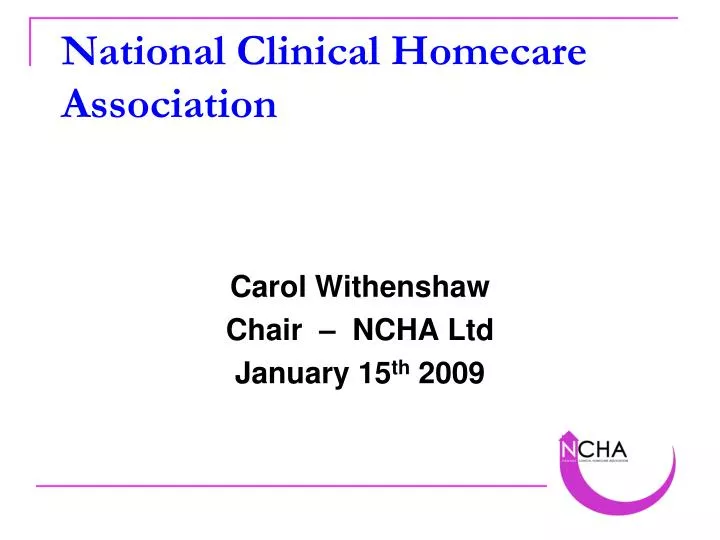 national clinical homecare association