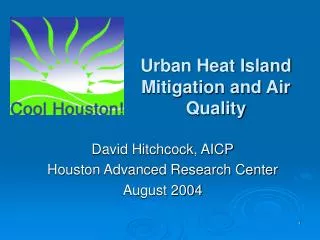 Urban Heat Island Mitigation and Air Quality