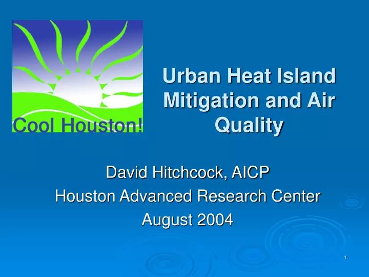 urban heat island mitigation and air quality