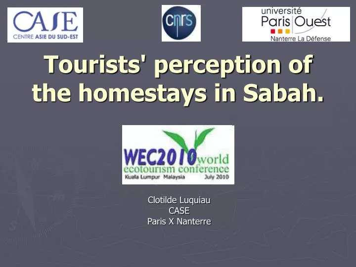 tourists perception of the homestays in sabah