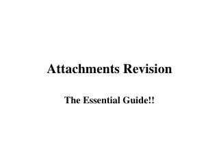 Attachments Revision