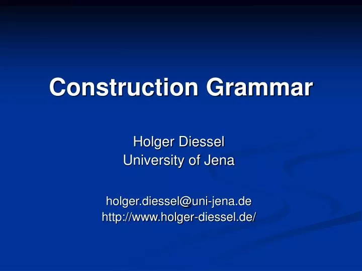 construction grammar
