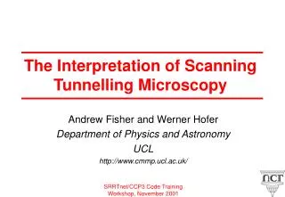 The Interpretation of Scanning Tunnelling Microscopy