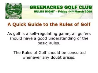 The Rules of Play