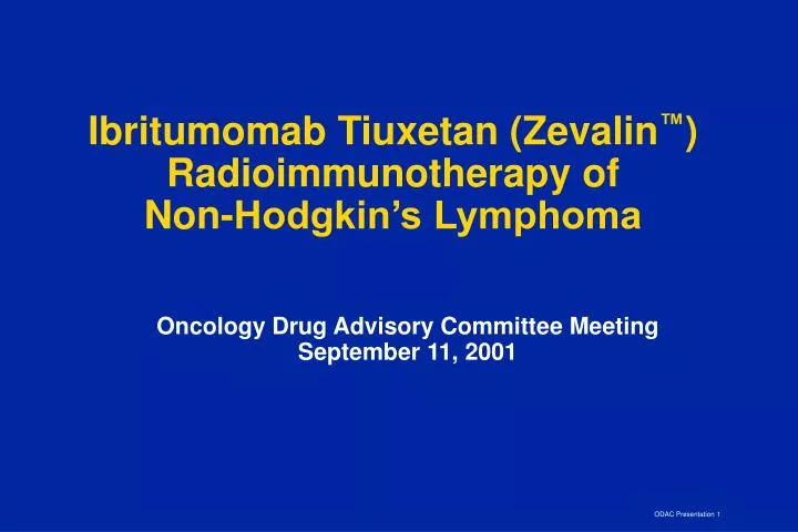 ibritumomab tiuxetan zevalin radioimmunotherapy of non hodgkin s lymphoma