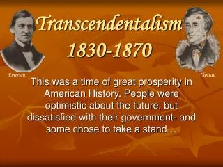 Transcendentalism 1830-1870