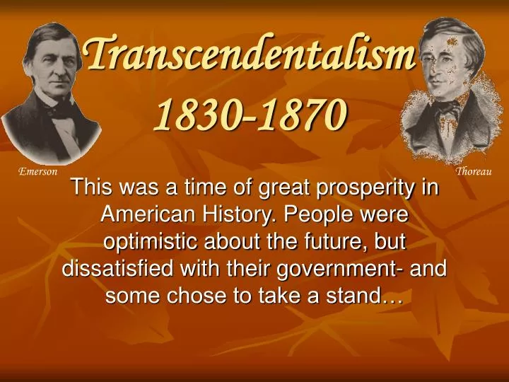 transcendentalism 1830 1870