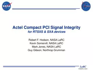 Actel Compact PCI Signal Integrity for RTSXS &amp; SXA devices