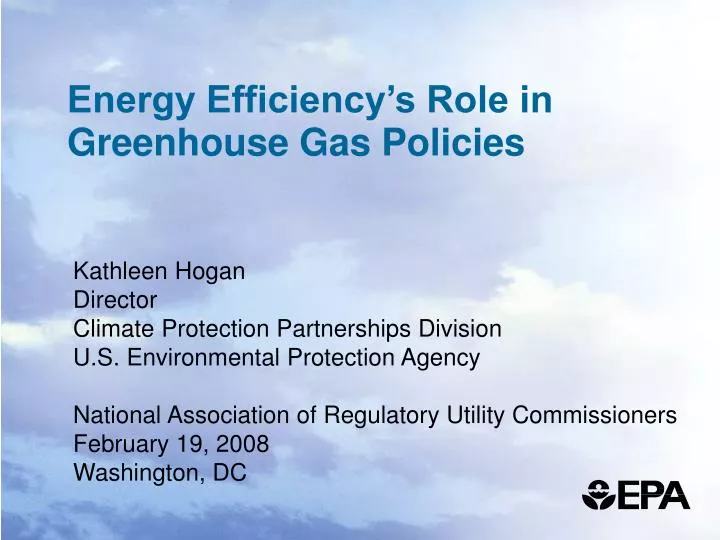 energy efficiency s role in greenhouse gas policies