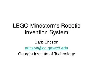 LEGO Mindstorms Robotic Invention System
