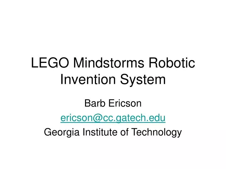 lego mindstorms robotic invention system