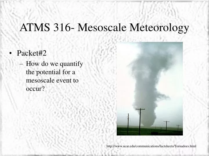 atms 316 mesoscale meteorology