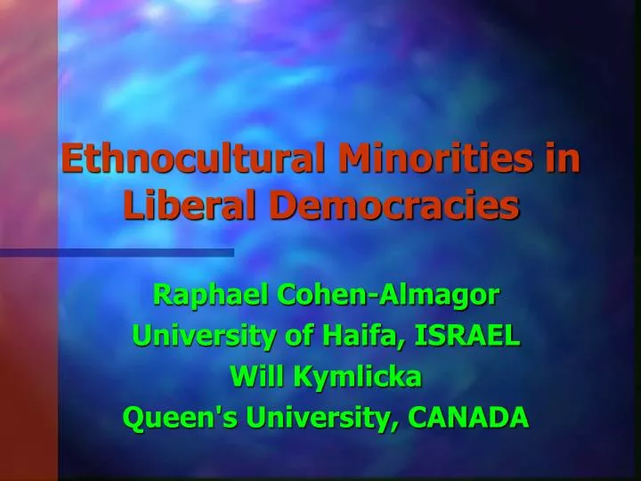 ethnocultural minorities in liberal democracies