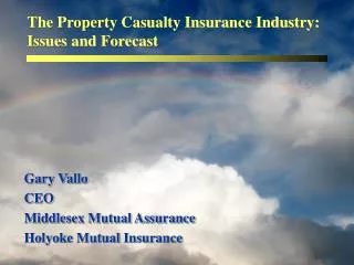 The Property Casualty Insurance Industry: Issues and Forecast