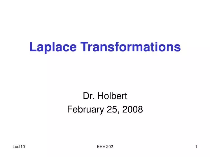 laplace transformations