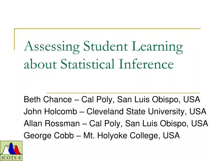 assessing student learning about statistical inference