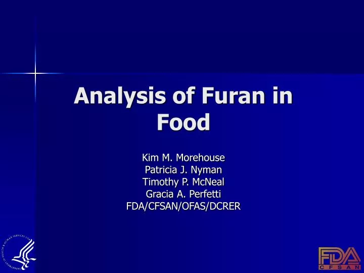 analysis of furan in food