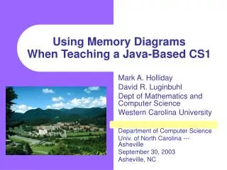 Using Memory Diagrams When Teaching a Java-Based CS1