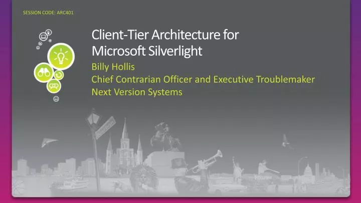 client tier architecture for microsoft silverlight