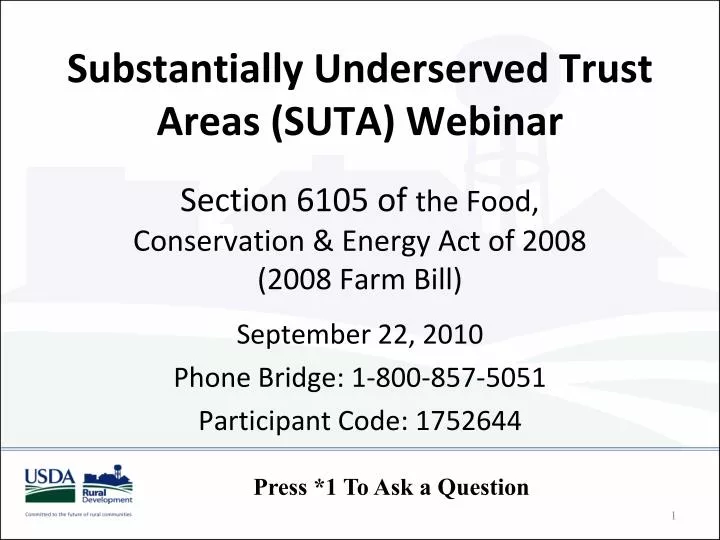 substantially underserved trust areas suta webinar