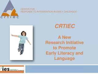 CENTER FOR RESPONSE TO INTERVENTION IN EARLY CHILDHOOD