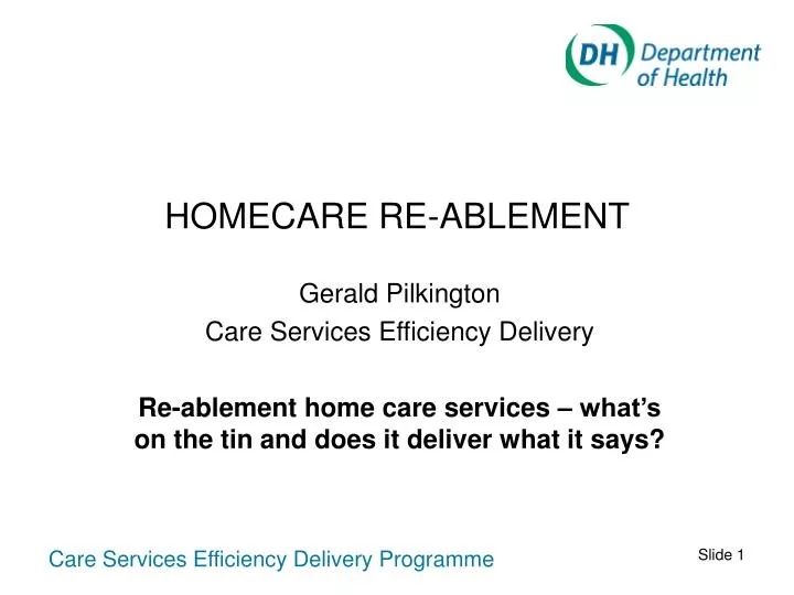homecare re ablement