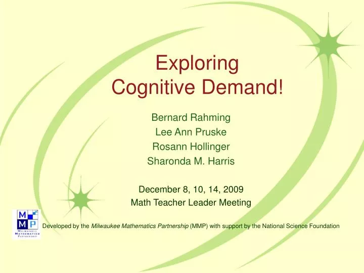 exploring cognitive demand