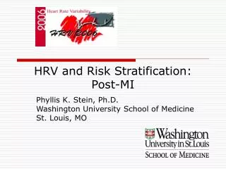 HRV and Risk Stratification: Post-MI