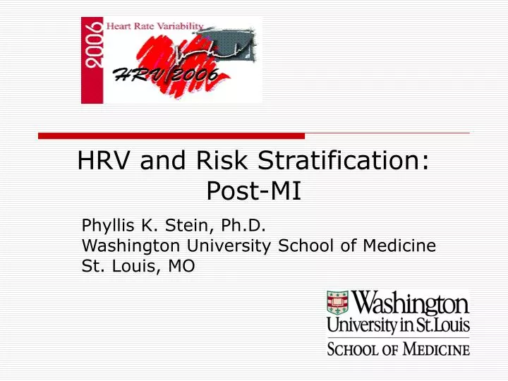 hrv and risk stratification post mi